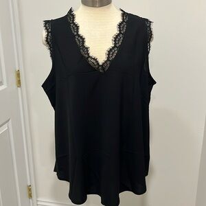 Black short sleeve top